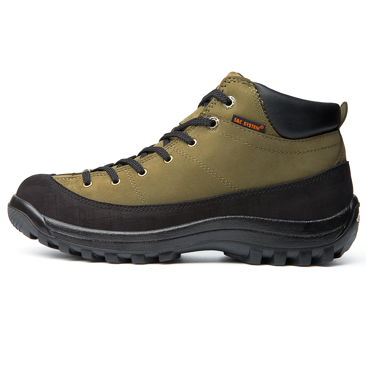 SLEADER On The Road Collection Cow Leather Slip Resistant, Abrasion Resistant, Waterproof Mid top Hiking Shoes Men’s