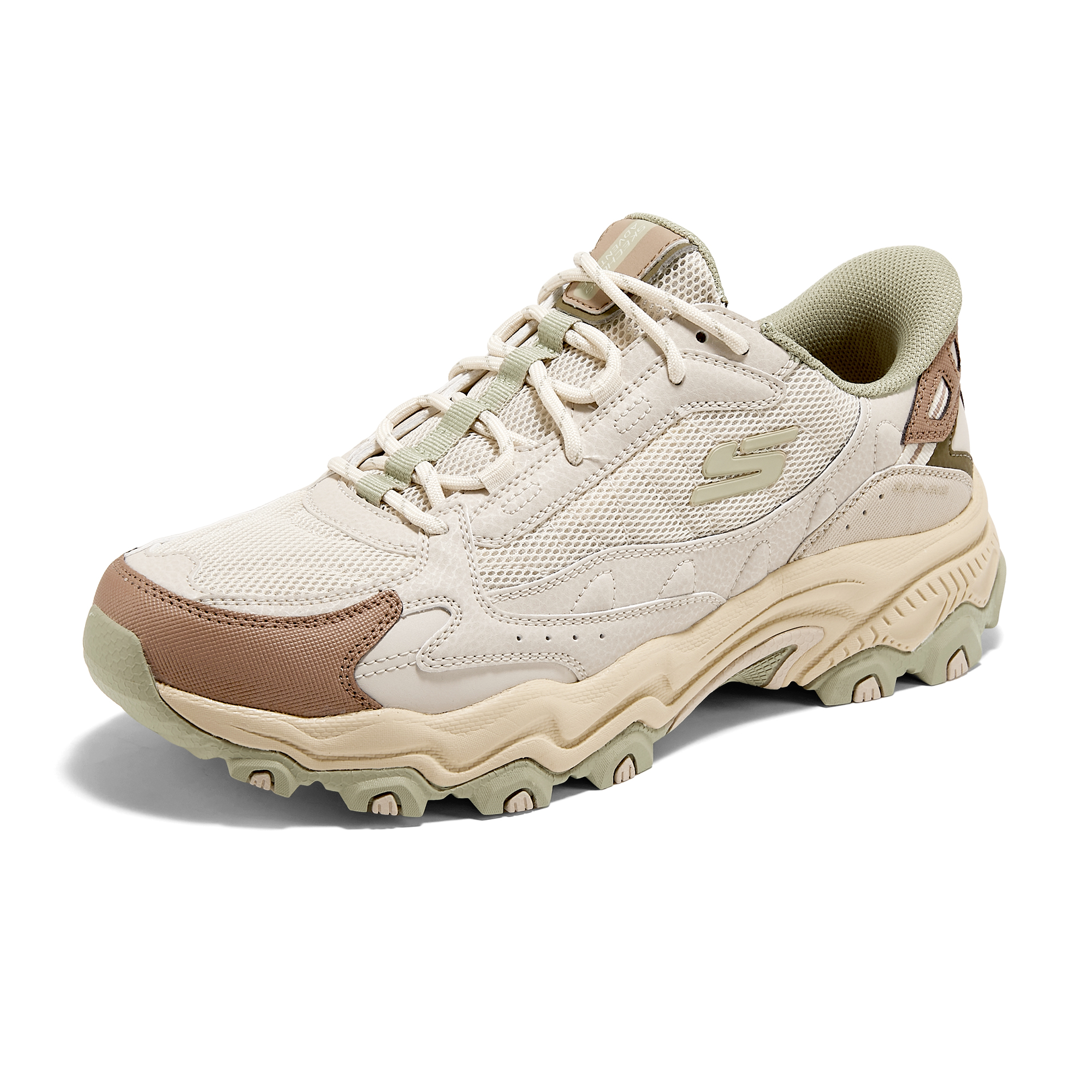 Skechers Cushioning Slip Resistant Abrasion Resistant Breathable Grip Low top Mountaineering Shoes Men’s Beige