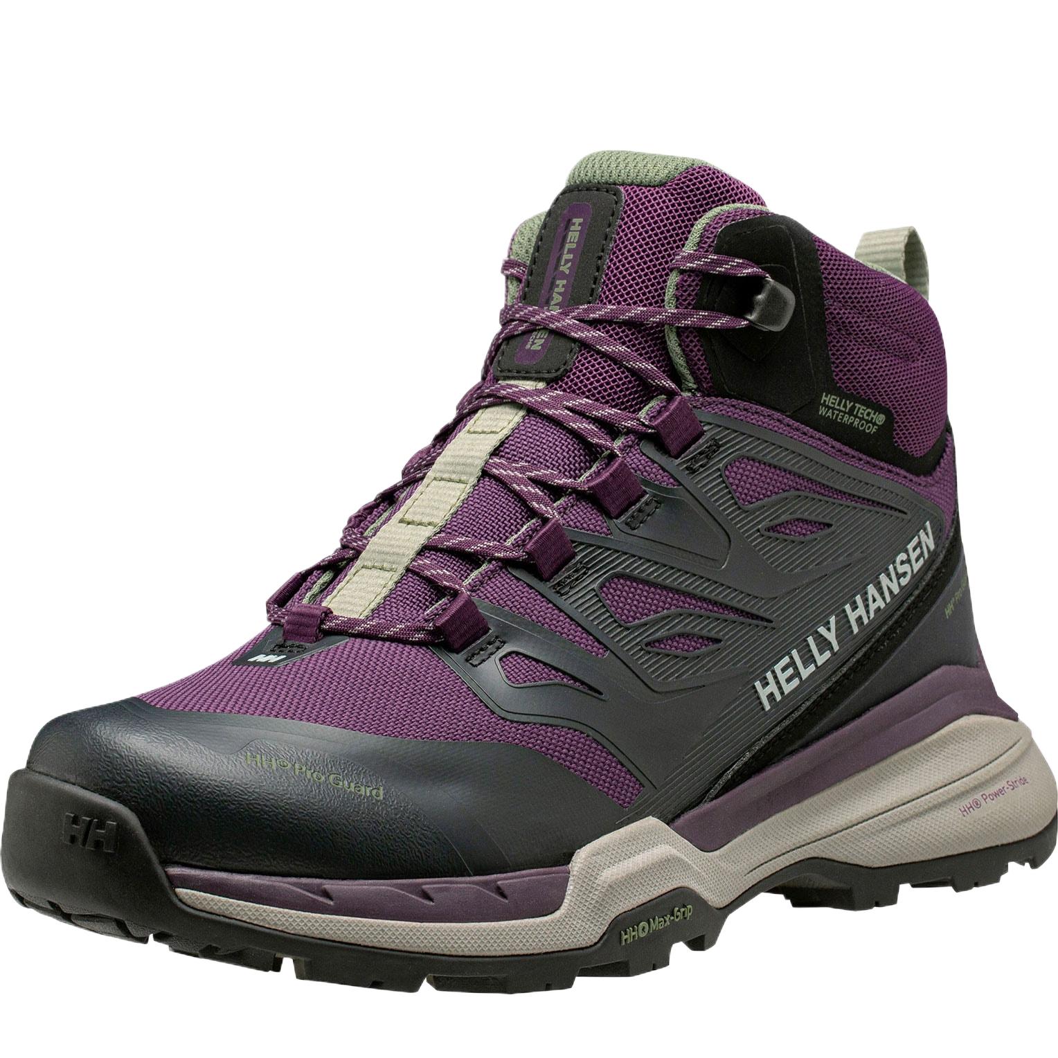 HELLY HANSEN Slip Resistant Abrasion Resistant High top Mountaineering & Hiking Shoes Women’s Purple