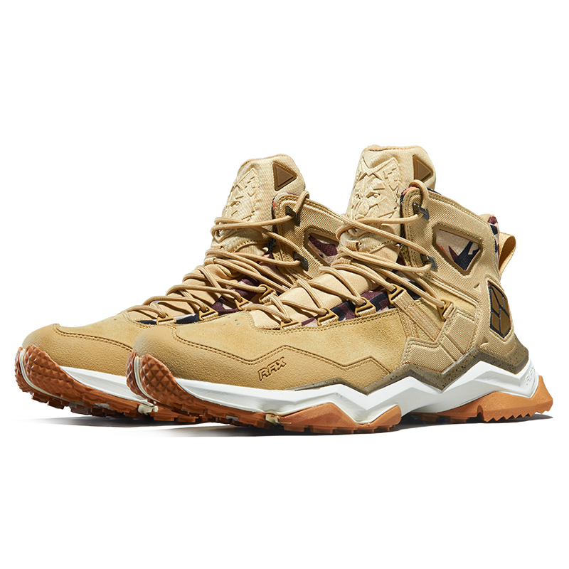 RAX Fabric Slip Resistant, Waterproof, Lightweight High top Outdoor Shoes Men’s Light Khaki