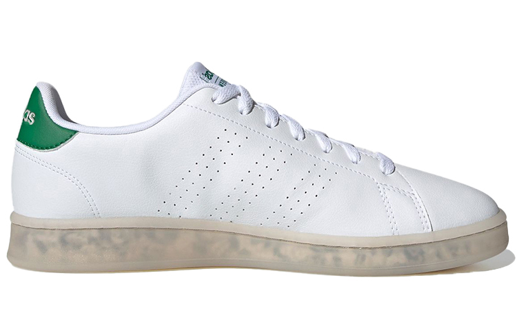 Мужские кеды adidas neo ADVANTAGE Eco (бело-зеленые) — Белый / зелёный — фото 2
