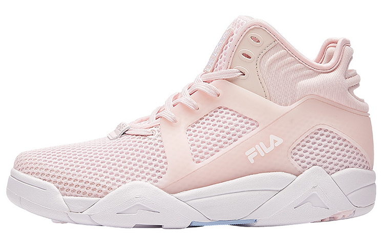 FILA Cage Bio Mesh, Textile High top Vintage Basketball Shoes Women's Pu Mist Tender Powder