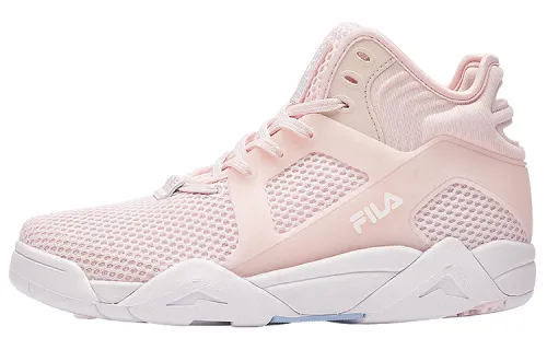 FILA Cage Bio Mesh, Textile High top Vintage Basketball Shoes Women's Pu Mist Tender Powder