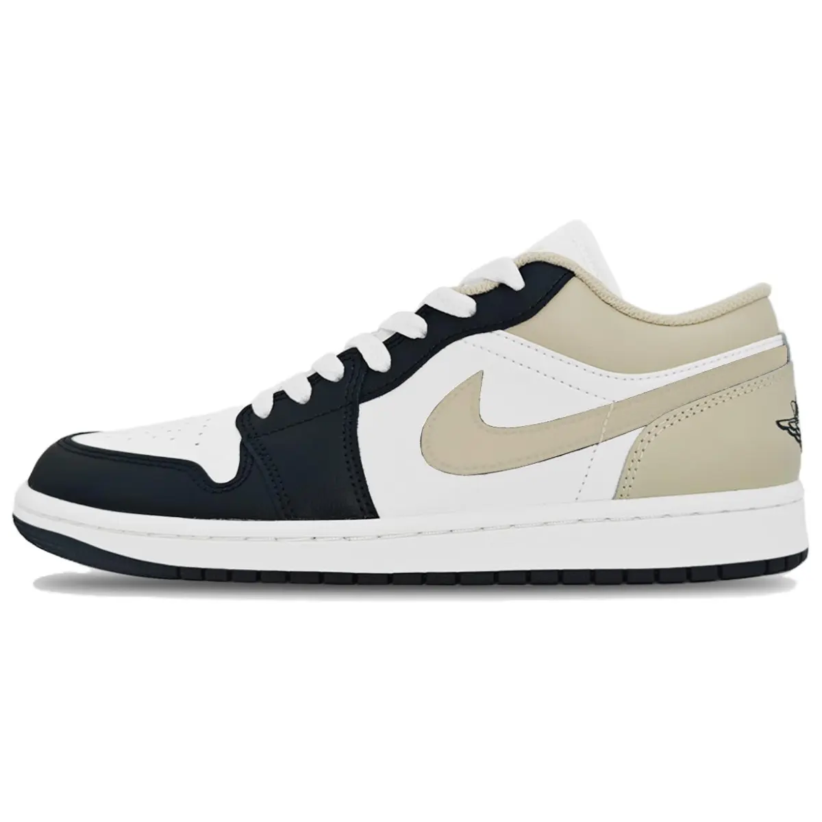 Jordan Air Jordan 1 Zhìye Manufacturing, Khaki Abrasion Resistant Abrasion Resistant Low top Vintage Basketball Shoes