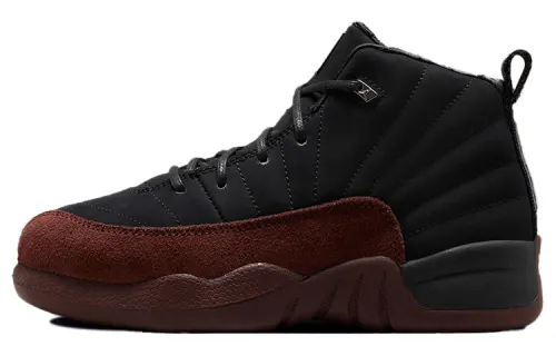 A Ma Maniere x Jordan Air Jordan 12 High top Vintage Basketball Shoes Men's Black Brown