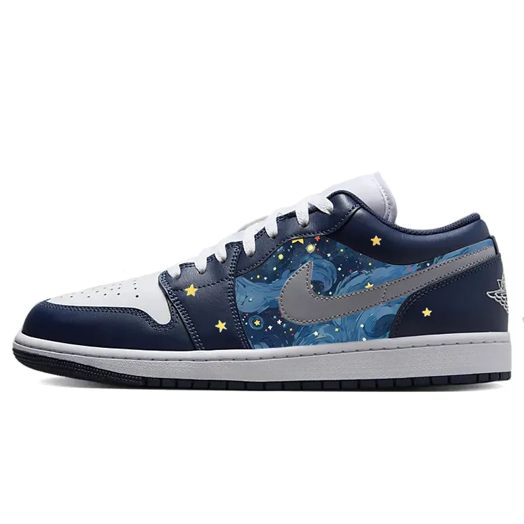 Jordan Air Jordan 1 Vintage Basketball Shoes Women's Low Top Blue/White