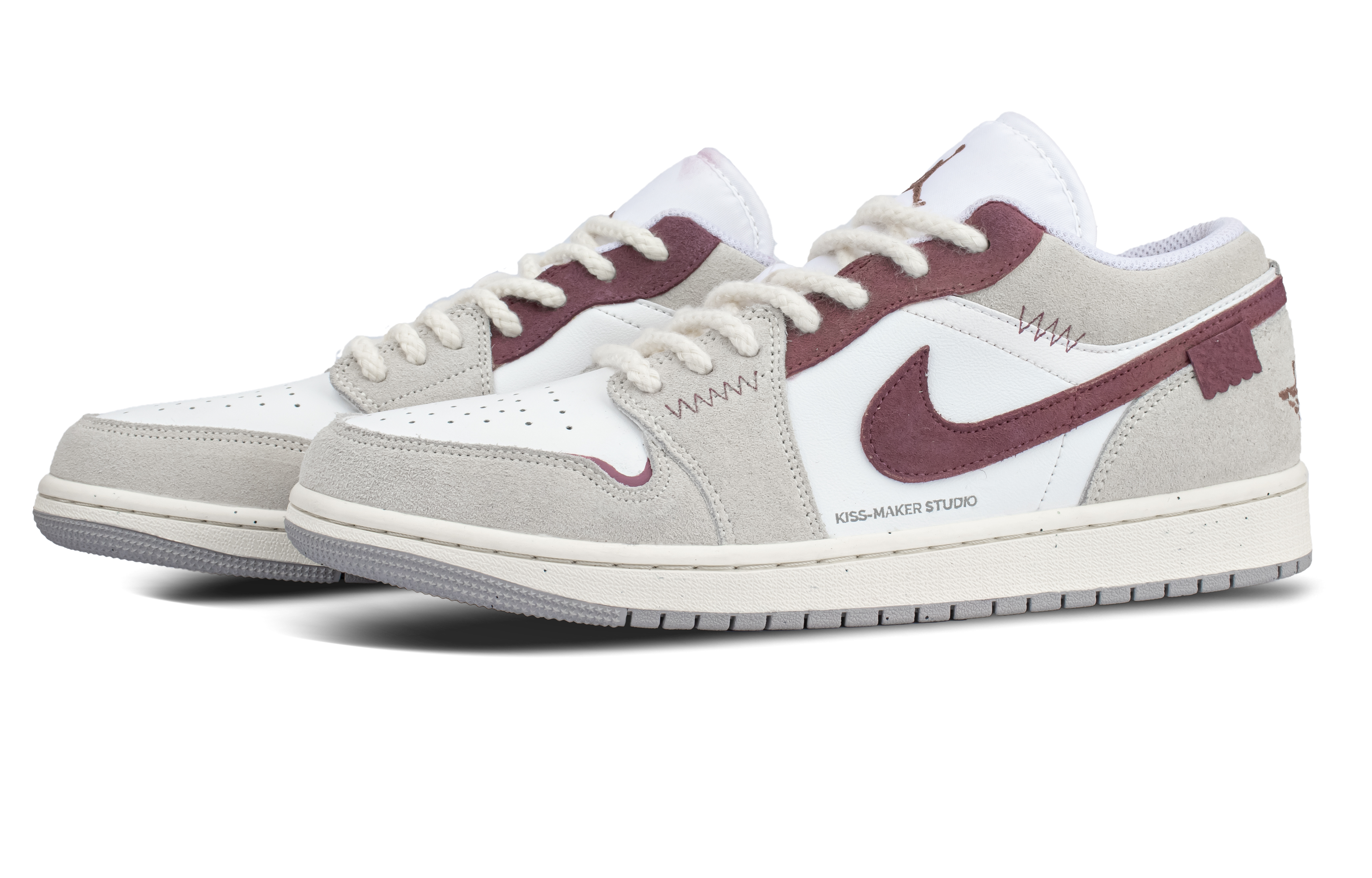 Jordan Air Jordan 1 Low top Vintage Basketball Shoes Unisex Ecru