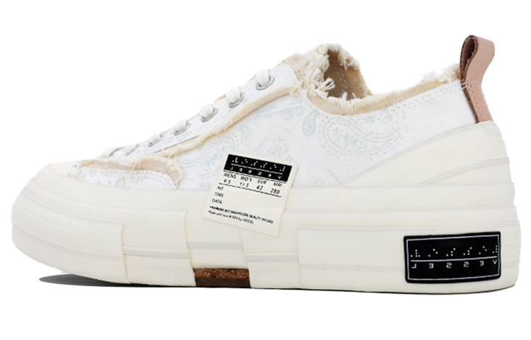 XVESSEL G.O.P. Lows Paisley Flourescencex Low top Canvas Shoes Unisex White