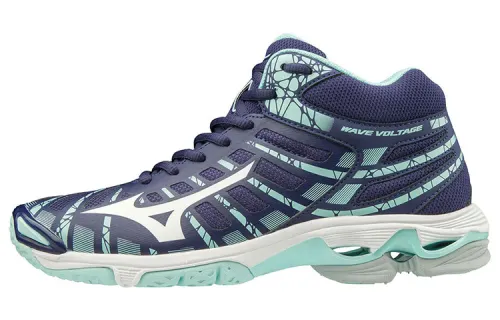 Mizuno Wave Voltage Textile, Synthetic Leather Comfortable Slip Resistant, Abrasion Resistant, Breathable Mid top