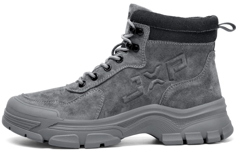 Jeep Hiking Comfortable Round Toe High top Outdoor Shoes Men’s Gray