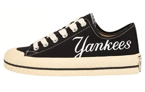 MLB Playball Slip Resistant, Abrasion Resistant, Lightweight Low top Canvas Shoes Unisex Black