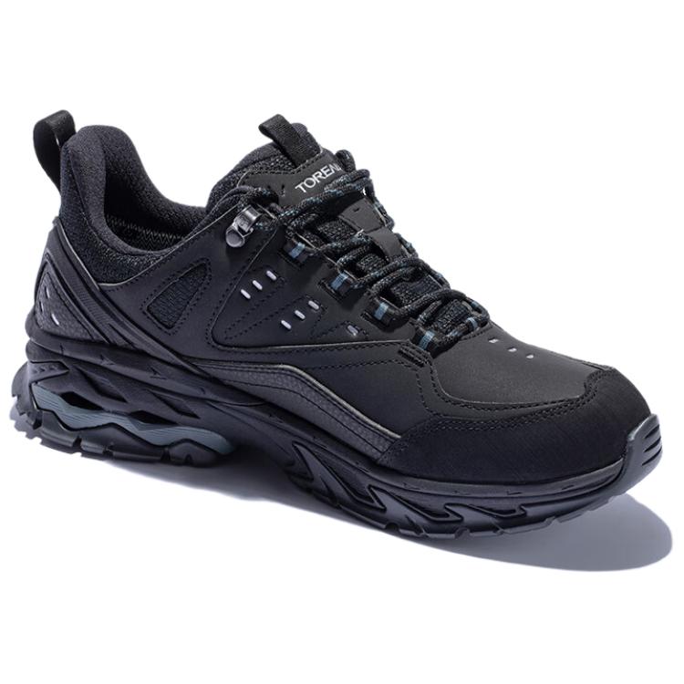 TOREAD Slip Resistant Abrasion Resistant Low top Hiking Shoes Men’s Black