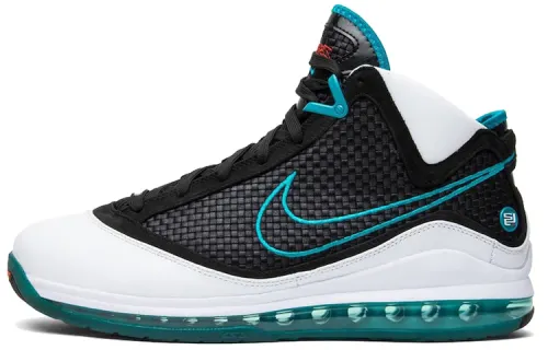 Nike Lebron 7 Red Carpet James Fabric Trendy Sports Shock Absorbing and Anti-slip Middle Top Retro Basketball Shoes Men and Women Black and White 2019 Edition