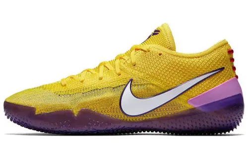 Nike Kobe AD nxt 360 Lakers Kobe OG round toe lace-up low-top practical basketball shoes men's purple gold