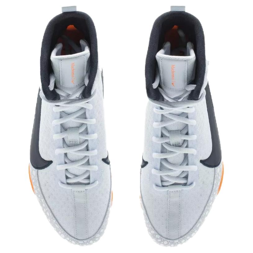 Nike MACHOMAI 3 Ring Slip Resistant Abrasion Resistant High top Training Shoes Unisex Gray