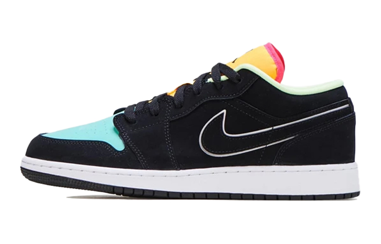 Кроссовки Jordan Air Jordan 1 Low (черно-сине-оранжевые)