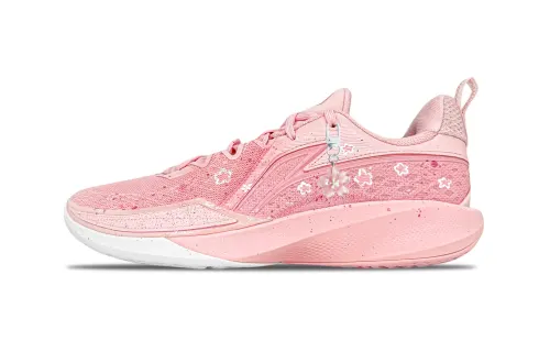 Li Ning Speed 2 Cushioning Breathable Rebound Cushioning Breathable Rebound Low top Basketball Shoes Men's Peach Pink