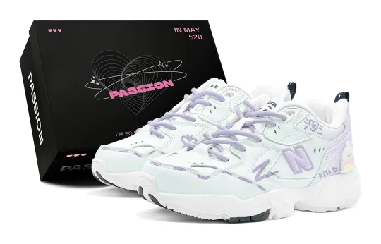 New Balance NB 608 V1 Fall Winter Stylish KISS Heart Abrasion Resistant Abrasion Resistant Low top Training Shoes