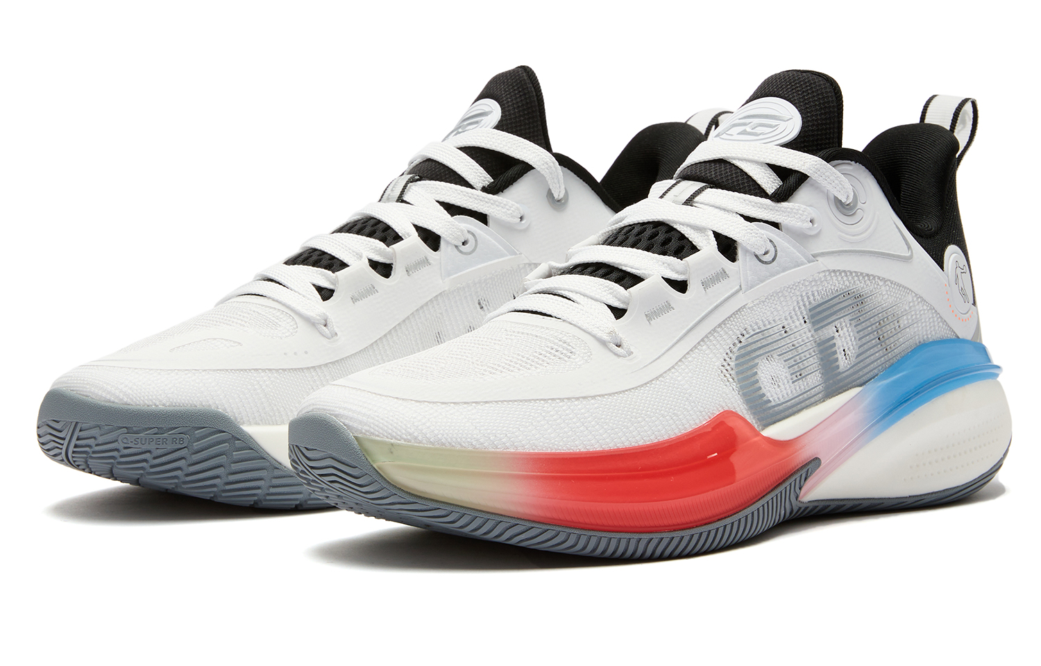 QIAODAN FE1.0 Equation Cushioning Slip Resistant Abrasion Resistant Rebound Low top Basketball Shoes Men’s Gray Red