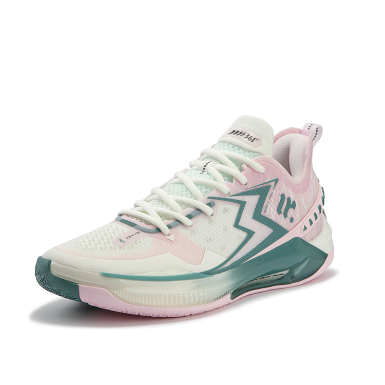 361° BIG3 5.0 Quick PRO Basketball Shoes Men’s Low Top Feather White/Pure White Pink