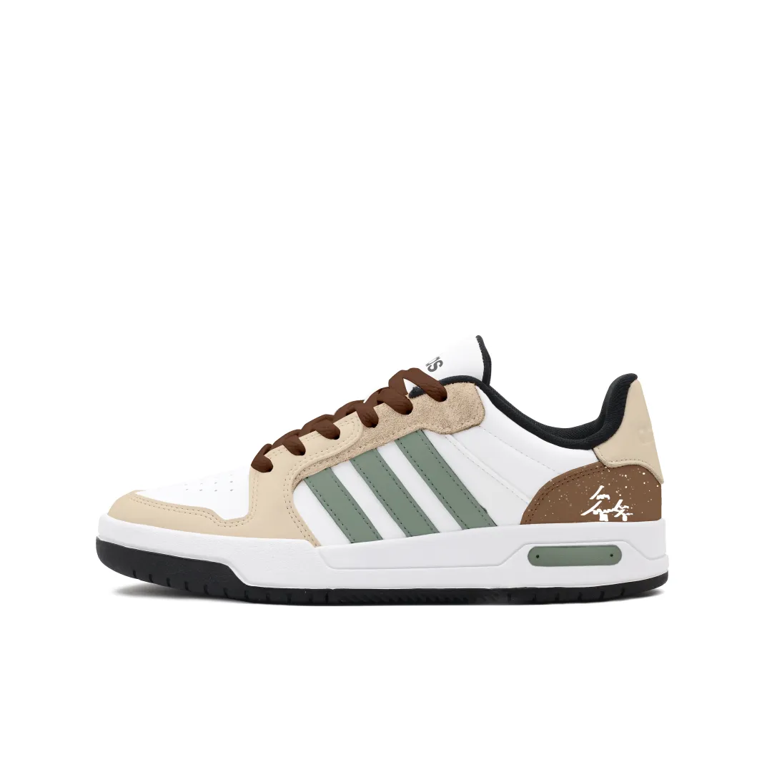 Adidas Neo Entrap Abrasion Resistant Abrasion Resistant Vintage Basketball Shoes Unisex Khaki