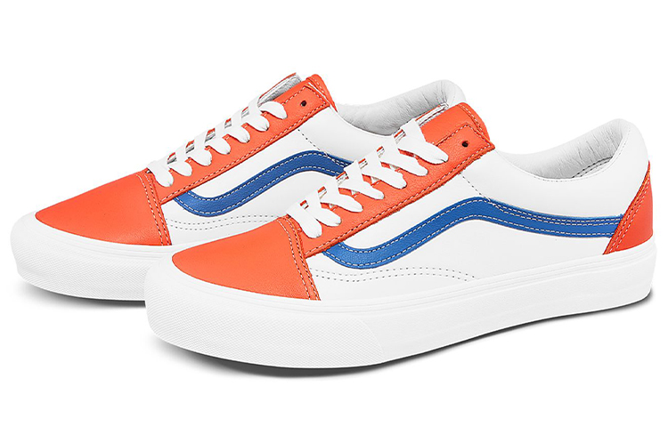 Кеды Vans Old Skool Vlt Lx (бело-оранжевые) — фото 2