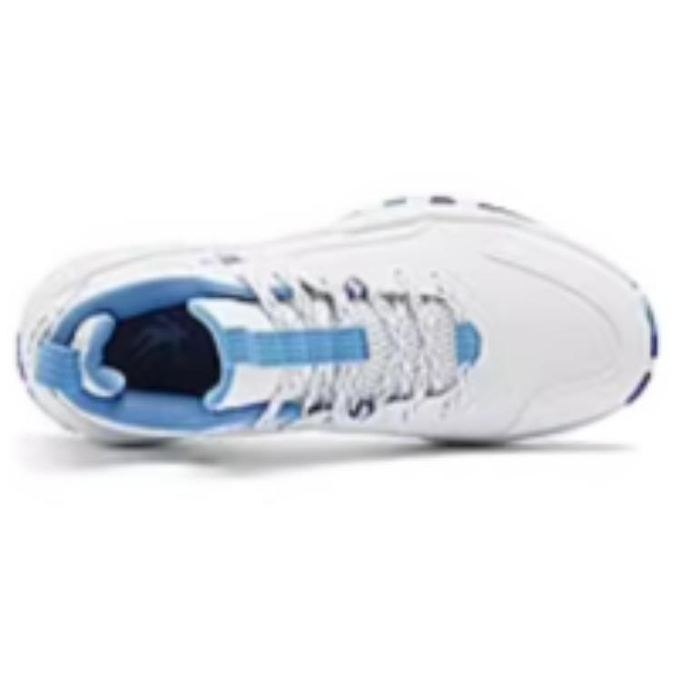 QIAODAN Comfortable Slip Resistant Slip Resistant Low top Basketball Shoes Men’s White Blue