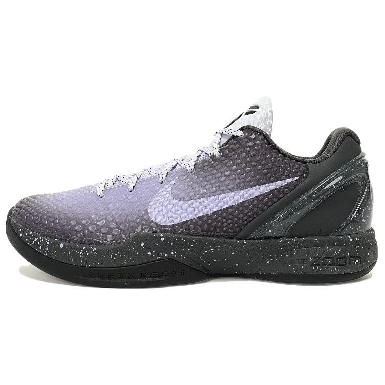 Nike Zoom Kobe 6 Protro \"EYBL\" Fashionable and versatile, shock-absorbing, non-slip and wear-resistant, low-top basketball shoes, men's black and purple