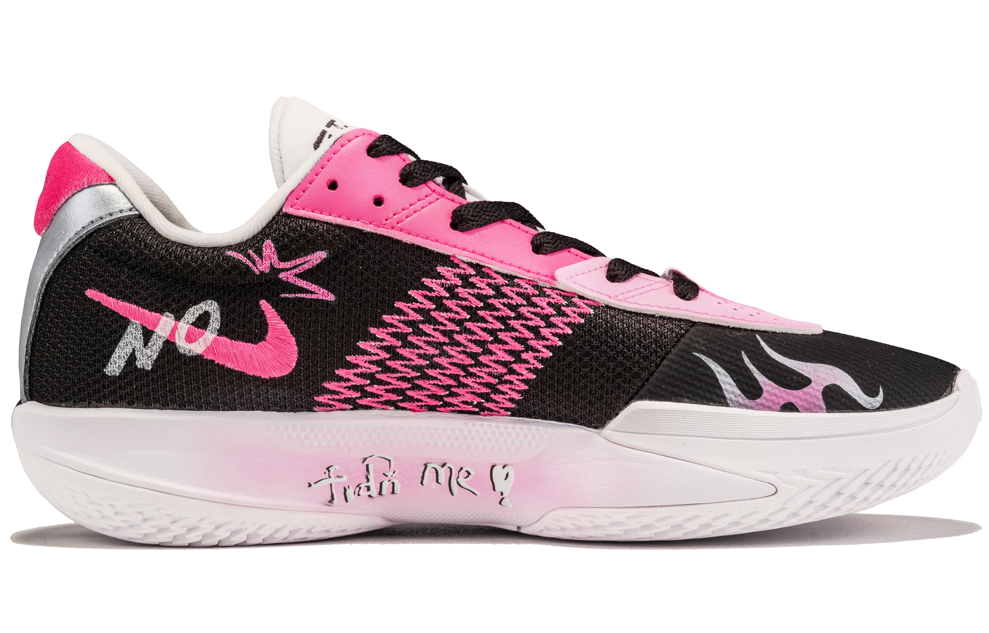 Nike Air Zoom G.T. Cut Academy Slip Resistant Abrasion Resistant Low top Basketball Shoes Unisex Black Pink