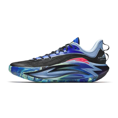 ANTA Shock Wave 7 Basketball Shoes Men's Low Top Indigo