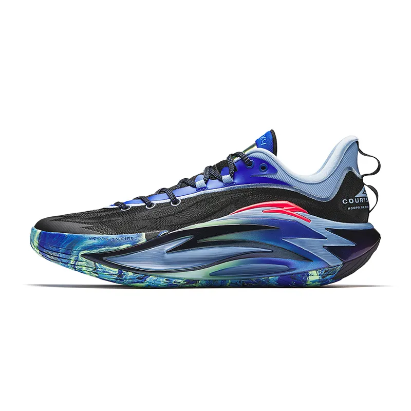 ANTA Shock Wave 7 Basketball Shoes Men's Low Top Indigo