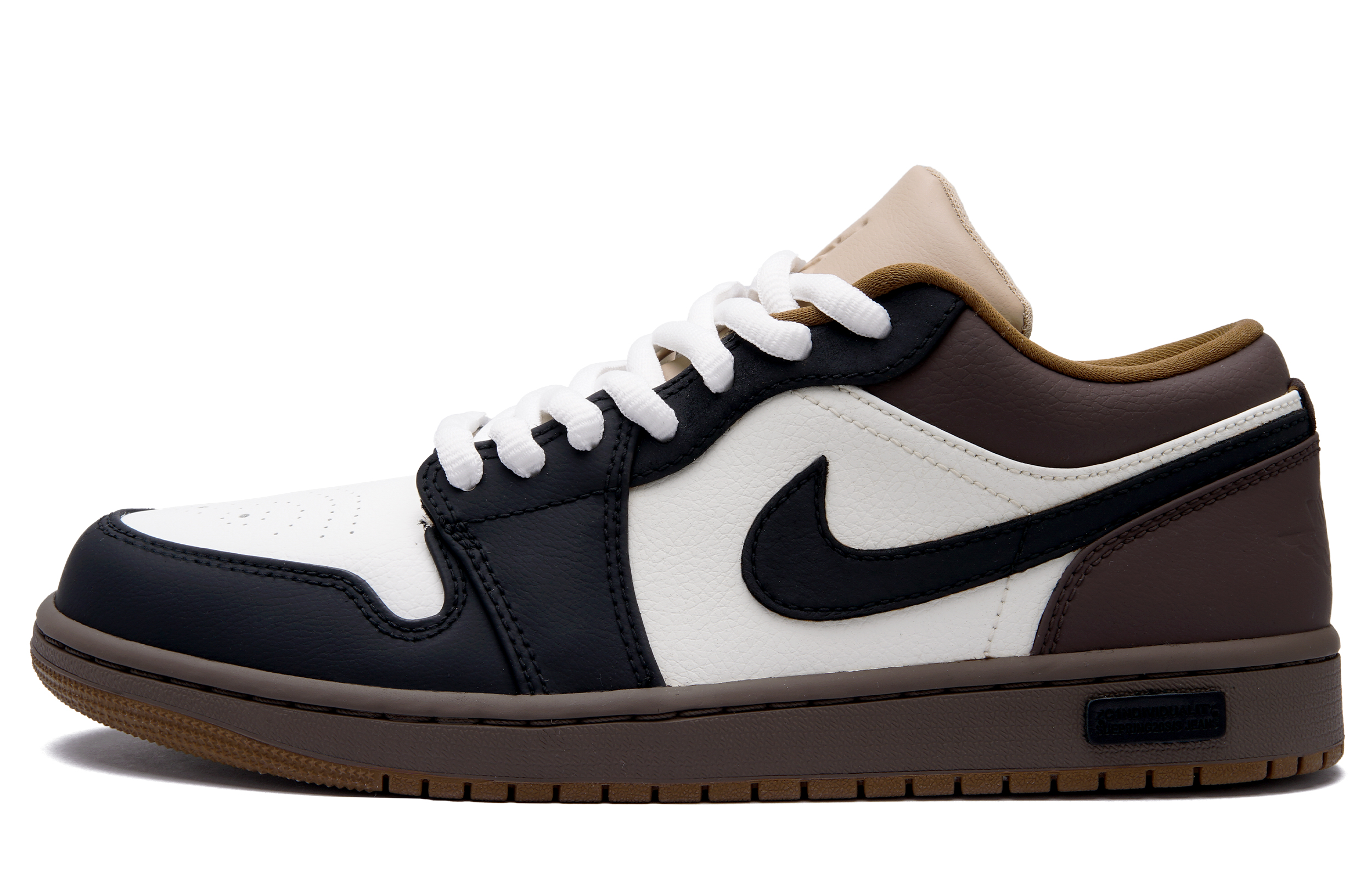 Jordan Air Jordan 1 Dark Chocolate Slip Resistant Abrasion Resistant Low top Vintage Basketball Shoes Men’s Dark Brown