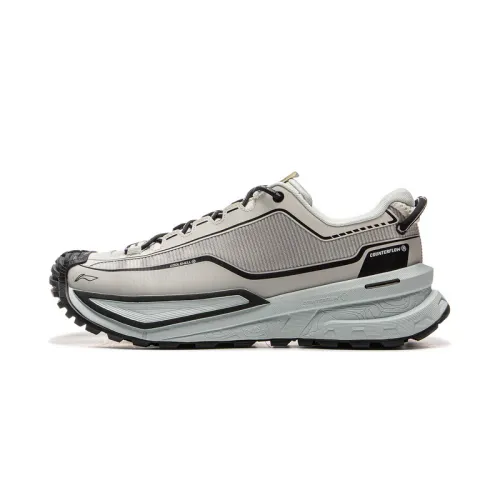 Li Ning Outdoor CF Tracing, Xingchuan Low top Outdoor Hiking Shoes Unisex Gray White