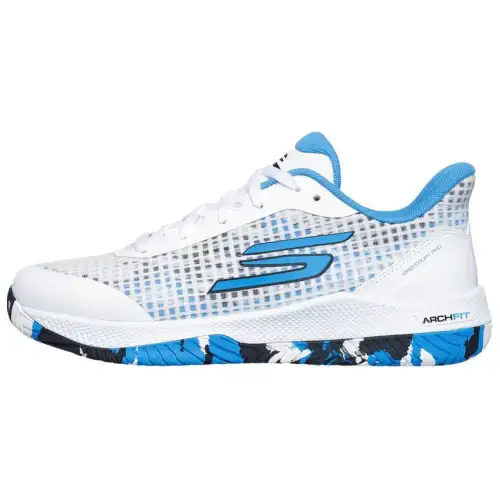 Skechers Viper Court Pro Comfortable Low top Training Shoes Women's White Blue