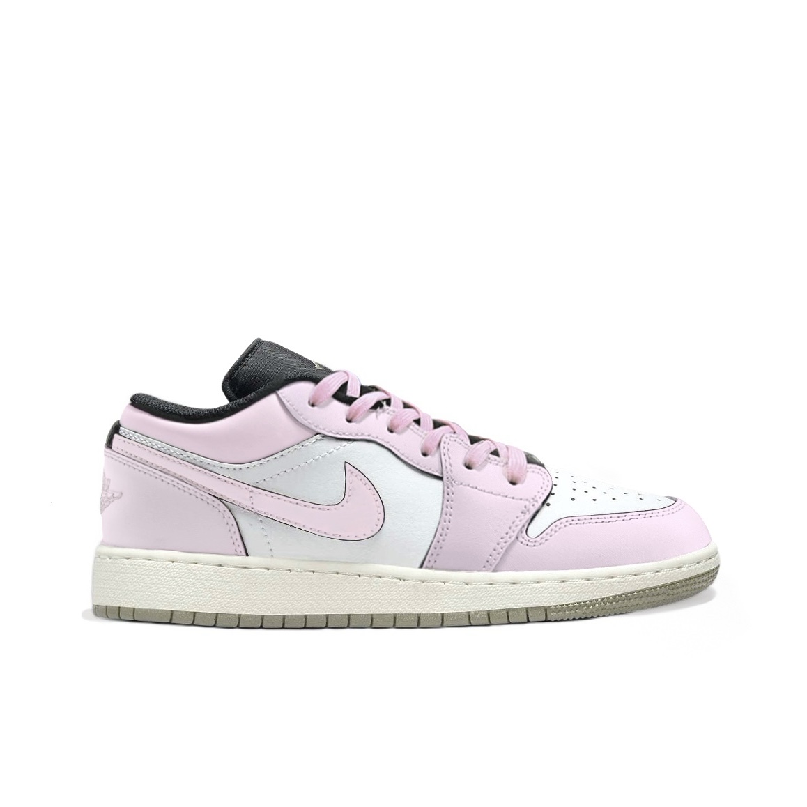 Jordan Air Jordan 1 Abrasion Resistant Low top Vintage Basketball Shoes Unisex Pink