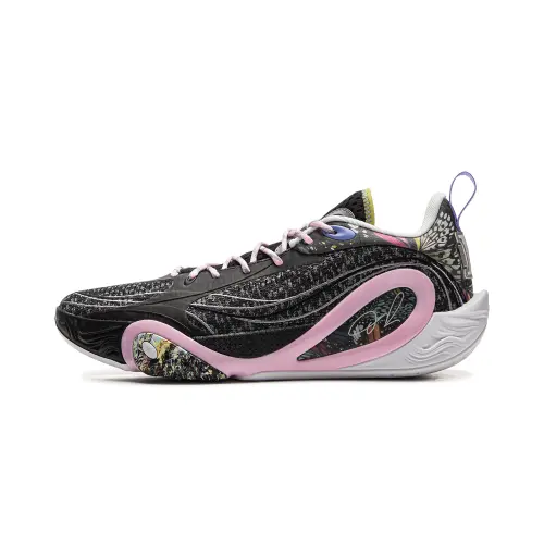 Li Ning DLO1 Cushioning Rebound Grip Low top Basketball Shoes Men's Black Gray