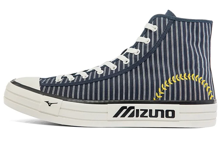 Mizuno Courts High Top Canvas 'Navy Stripes'