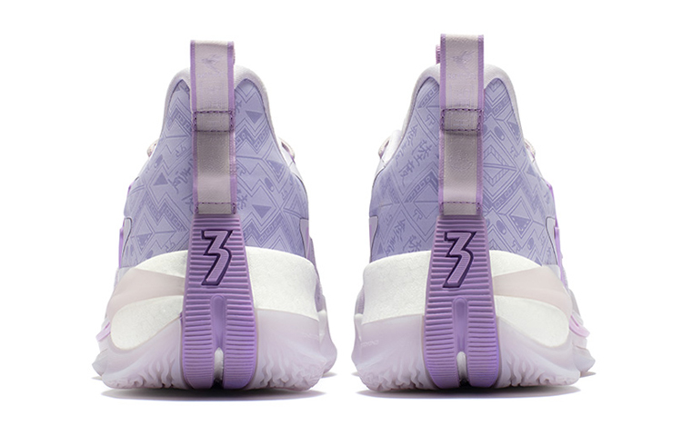 361° Big3 3.0 Pro Hangzhou Leno Cushioning, Wear Resistant Low top Basketball Shoes Men’s Light Paste Purple