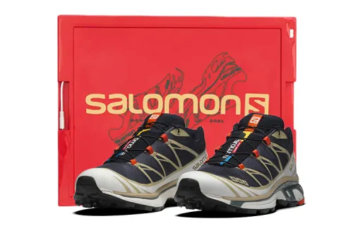 SALOMON XT 6 Fashion Cushioning Slip Resistant Abrasion Resistant Low top Mountaineering Hiking Shoes Unisex Black