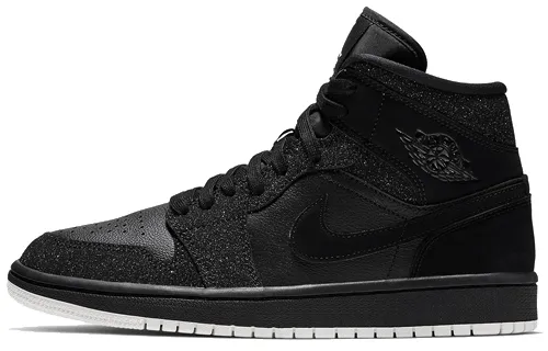 Jordan 1 Mid Glitter Black Women's