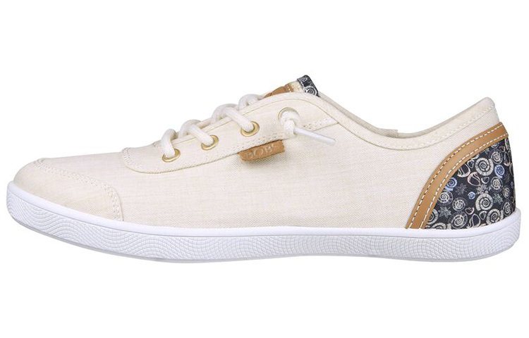 Skechers Bobs Skateboard Shoes Women's Low Top Natural White