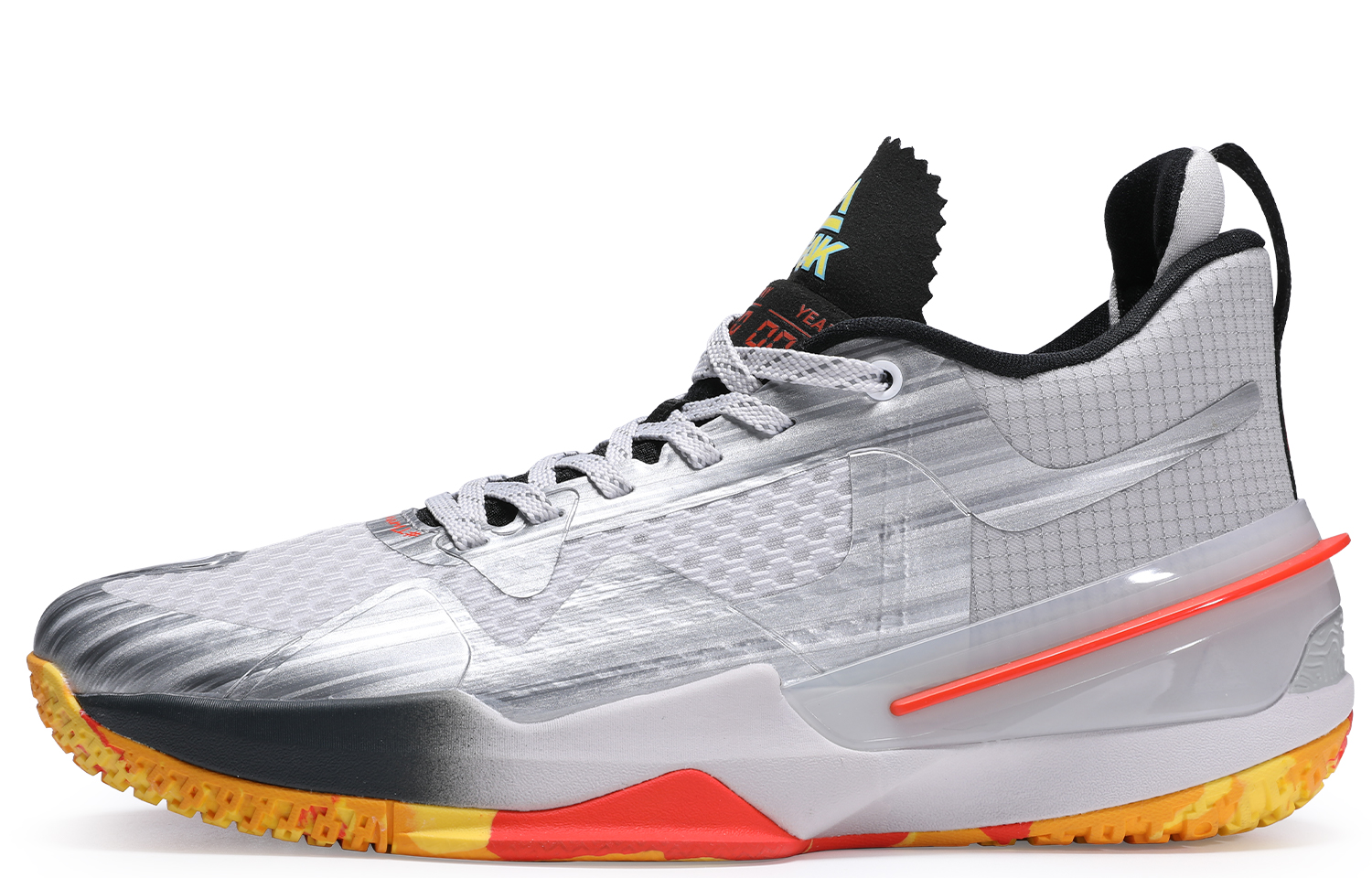 PEAK Flash 3 Cross Abrasion Resistant Breathable Mid top Basketball Shoes Men’s Silver