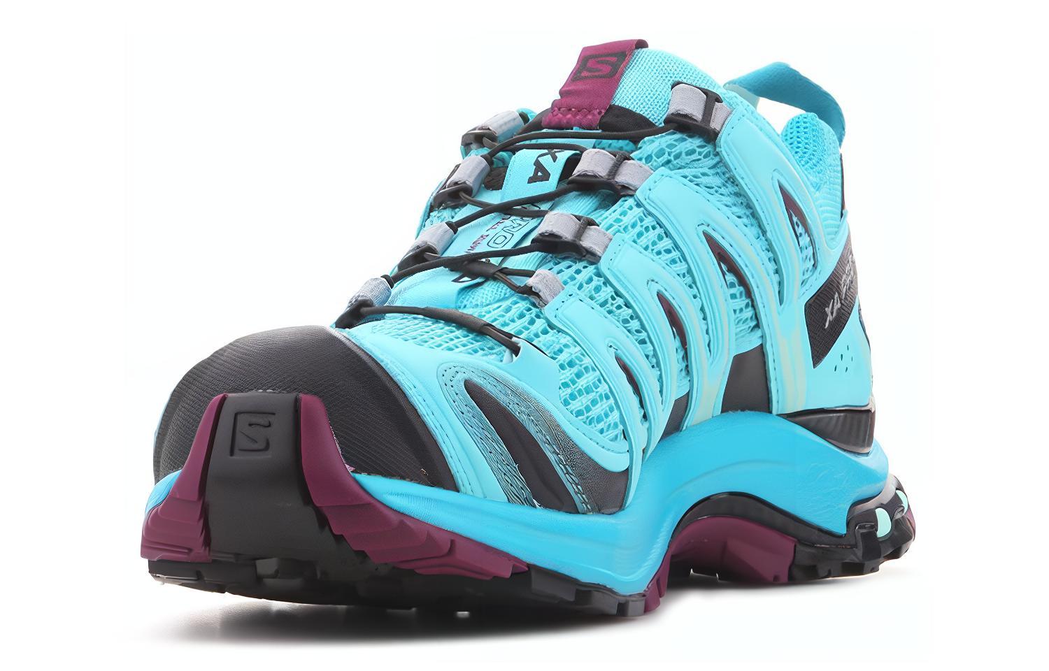 SALOMON XA Pro 3D V9 Fabric Abrasion Resistant Breathable Low top Mountaineering Hiking Shoes Women’s Blue
