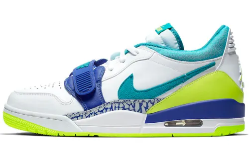 Just Don x Jordan Legacy 312 low leather Velcro comfortable shock-absorbing non-slip wear-resistant low-top retro basketball shoes men's lake green