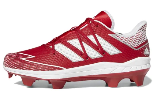 Adidas Adizero Afterburner 7 Pro Tpu Cleats Leather Slip Resistant Abrasion Resistant Low top Training Shoes Men's Red