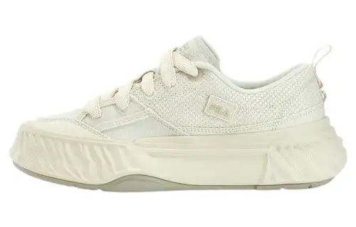 FILA Fosso Sichuan shoes are fashionable, comfortable and versatile for casual commuting, wear-resistant, low-top canvas shoes, women's style, white