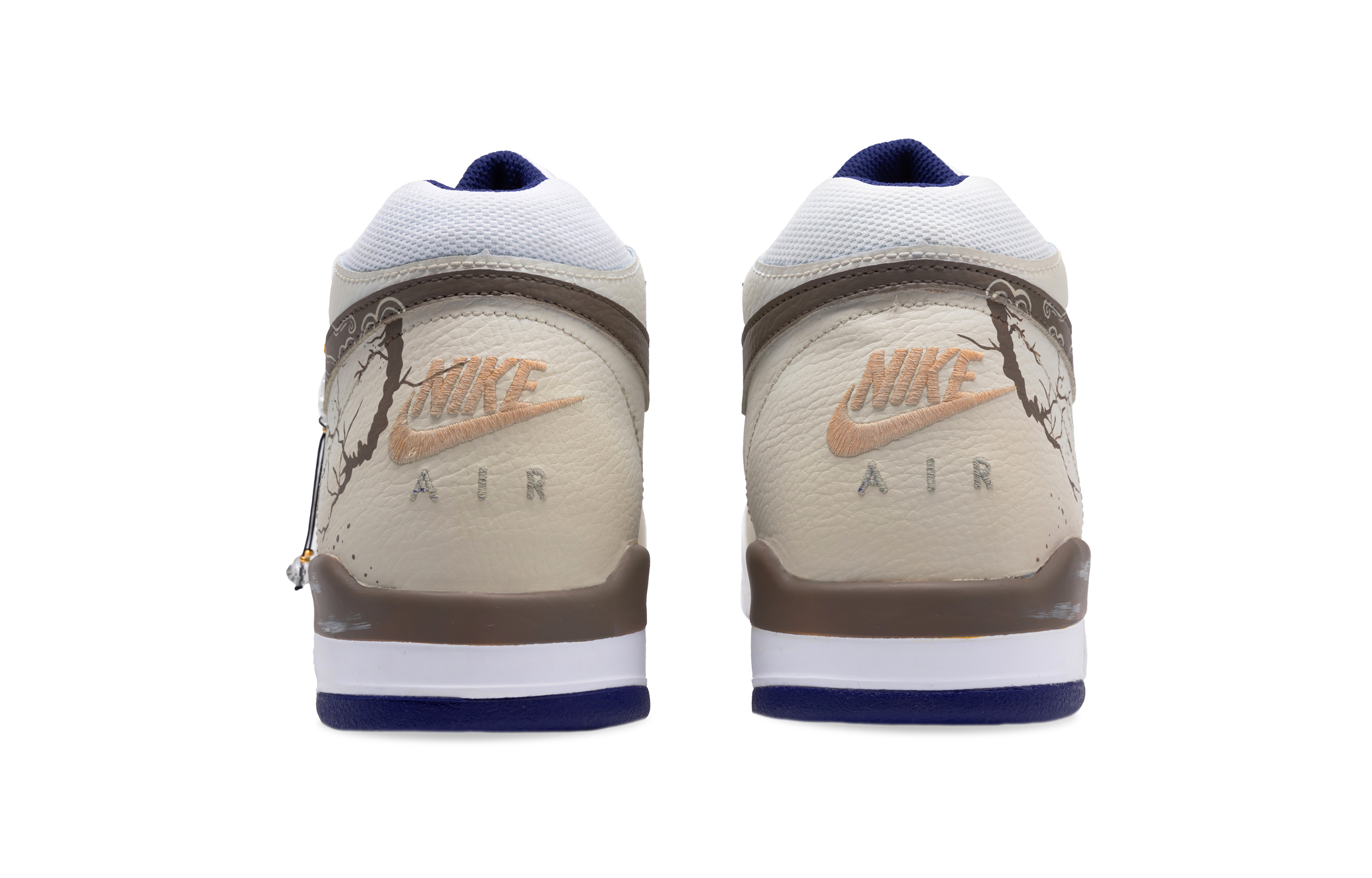 Nike Flight Legacy Vintage Basketball Shoes Men’s Mid Top White/Yellow/Brown