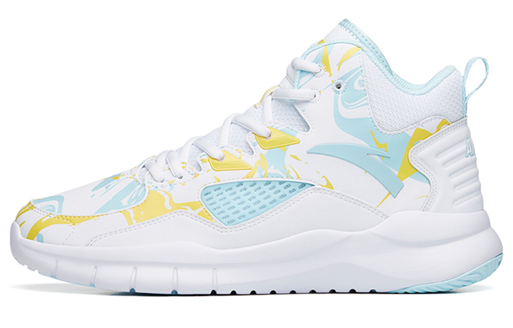 ANTA Star Trail 4 Basketball Shoes Men's High Top White/Glacier Blue