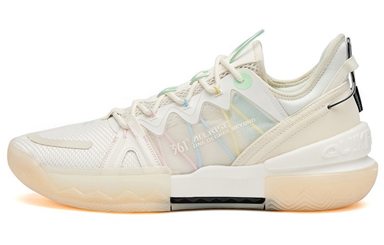 361° Burning Battle 2.0 Basketball Shoes Men’s Low Top Ivory White