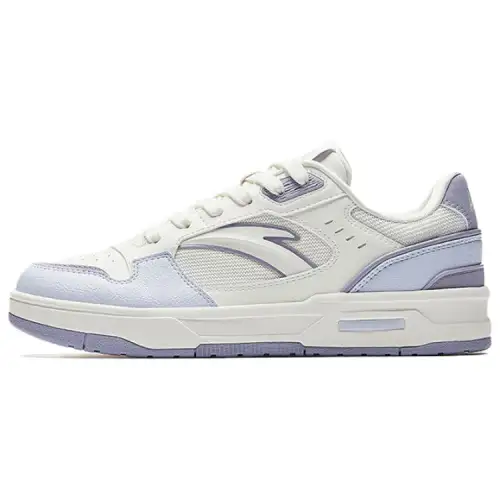Anta Lieyan1.0 Breathable Lightweight Height Increasing Low top Skateboard Shoes Women's White Purple